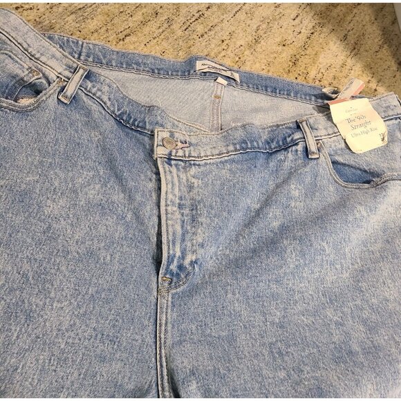 Abercrombie & Fitch The 90s Straight Ultra High Rise Jeans Crossover Size 37/24L - Picture 8 of 16
